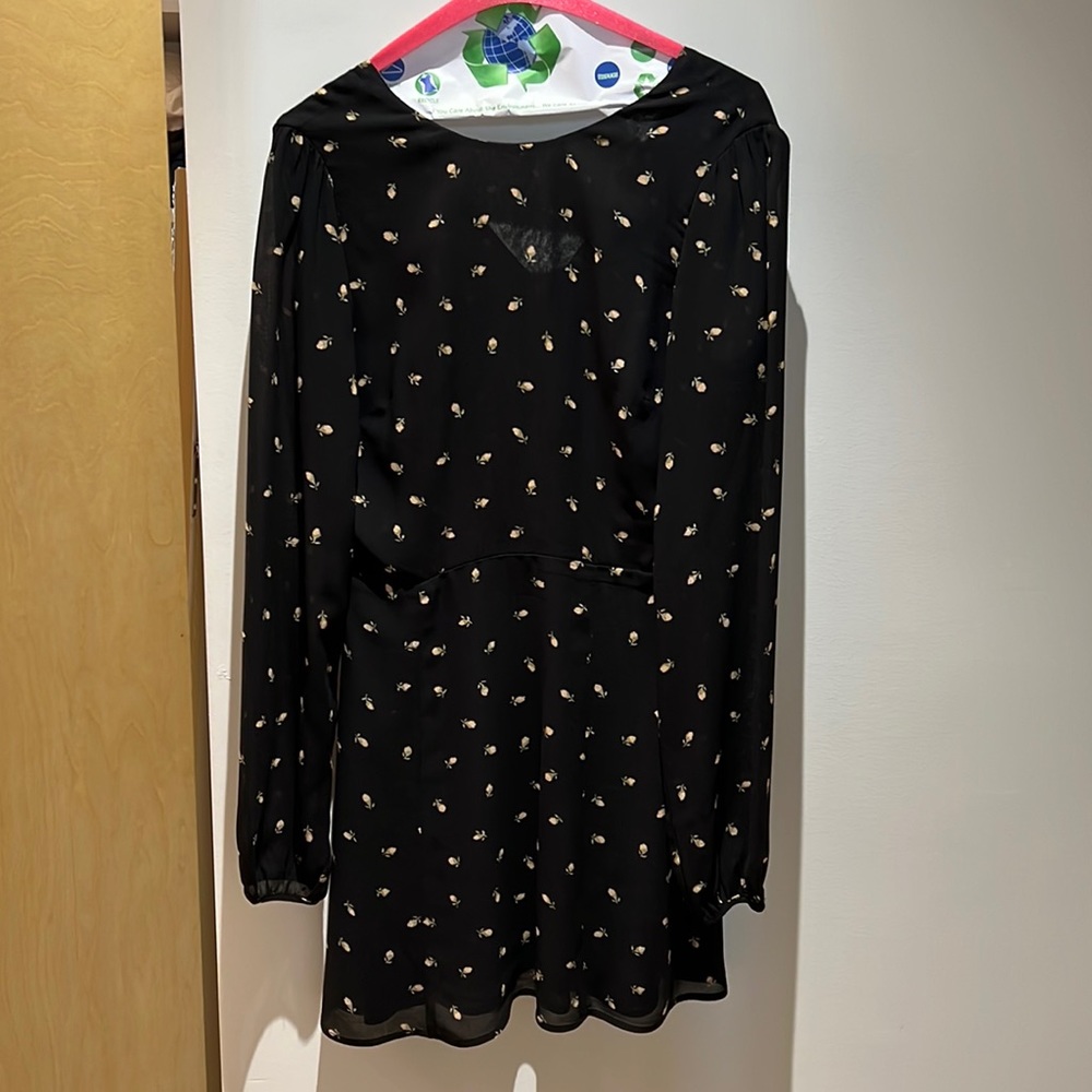 Beautiful Reformation Black Floral Dress